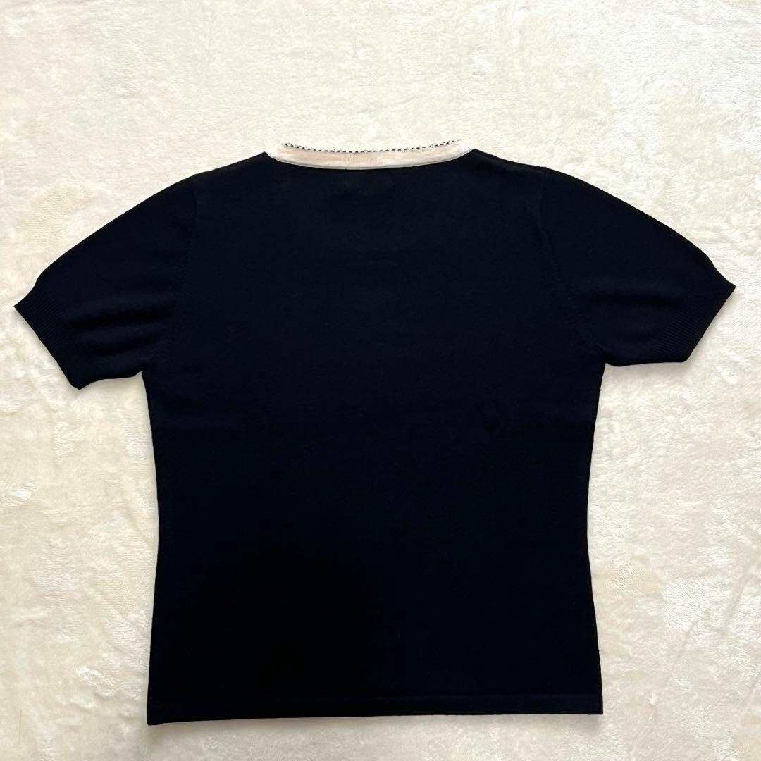 未使用級✨Courreges ポイントロゴ アンサンブル ニット ブラック