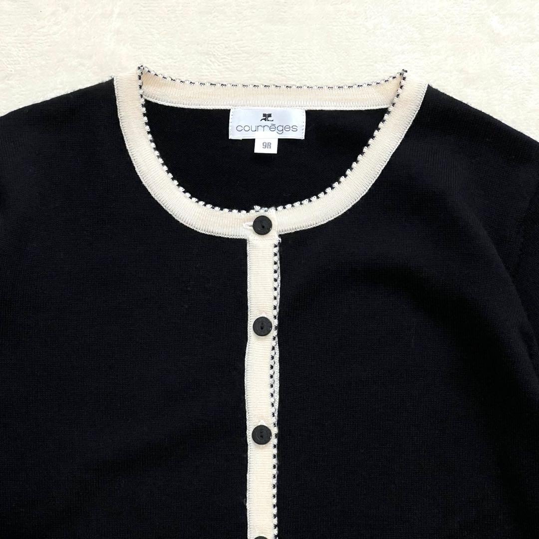 未使用級✨Courreges ポイントロゴ アンサンブル ニット ブラック