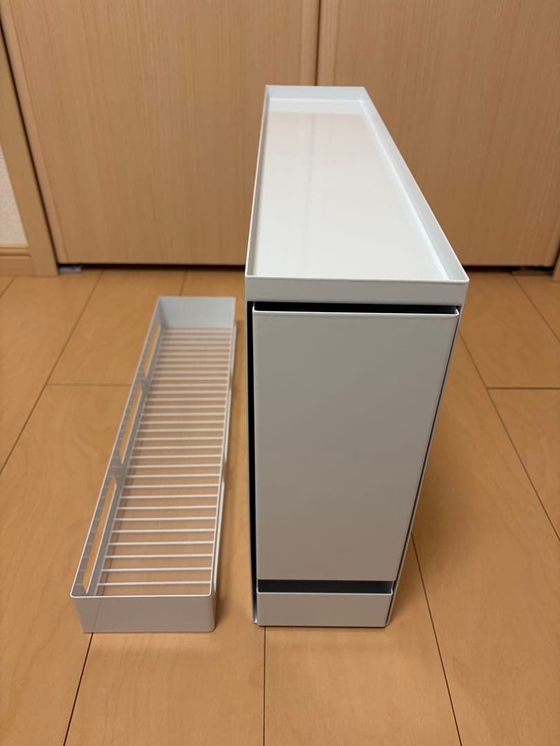 隠せる調味料ラック　マグネット対応　ホワイト