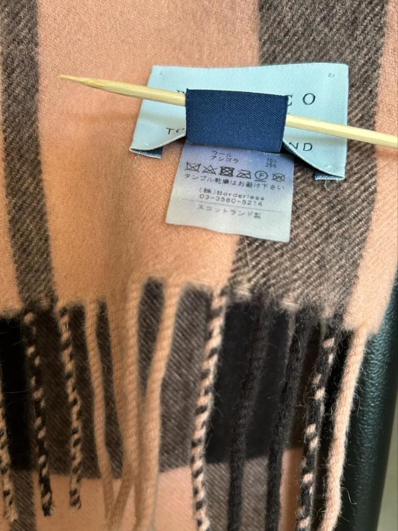 BEGG & CO アンゴラストール TOMORROWLAND 別注 チェック柄
