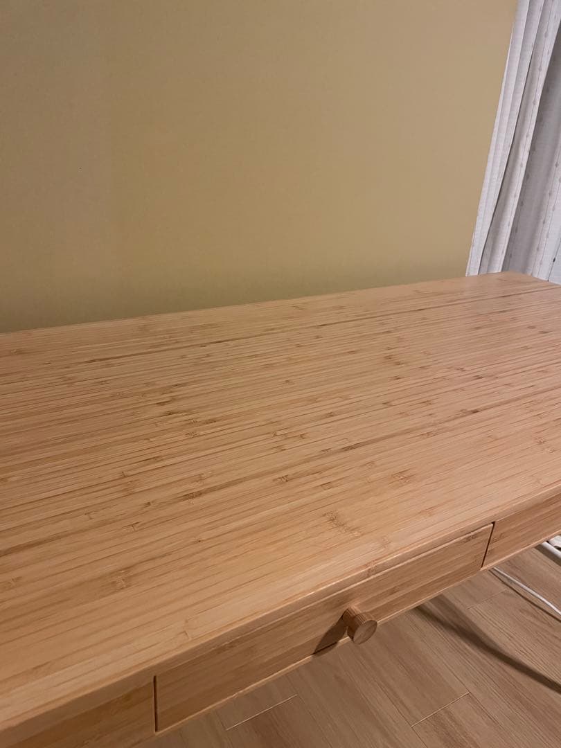 【送料込み】IKEA リルオーセン 竹 デスク 木
