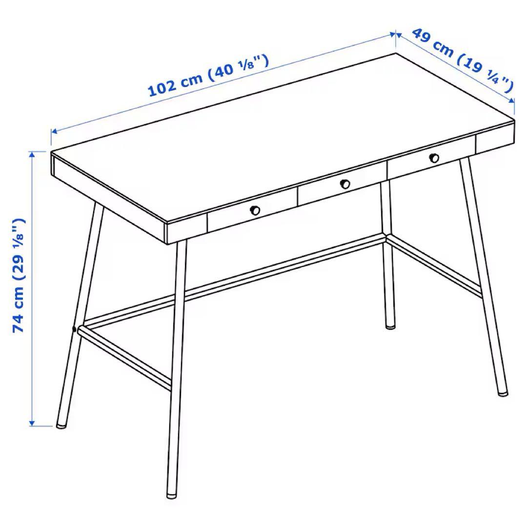 【送料込み】IKEA リルオーセン 竹 デスク 木