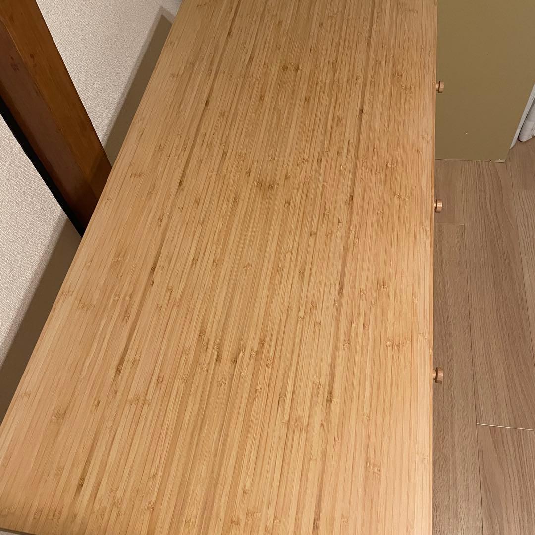 【送料込み】IKEA リルオーセン 竹 デスク 木