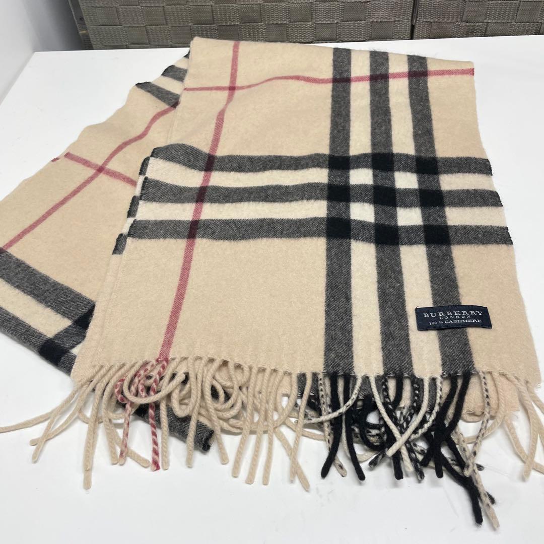 パ*ル様 BURBERRY カシミヤ100% チェックマフラー