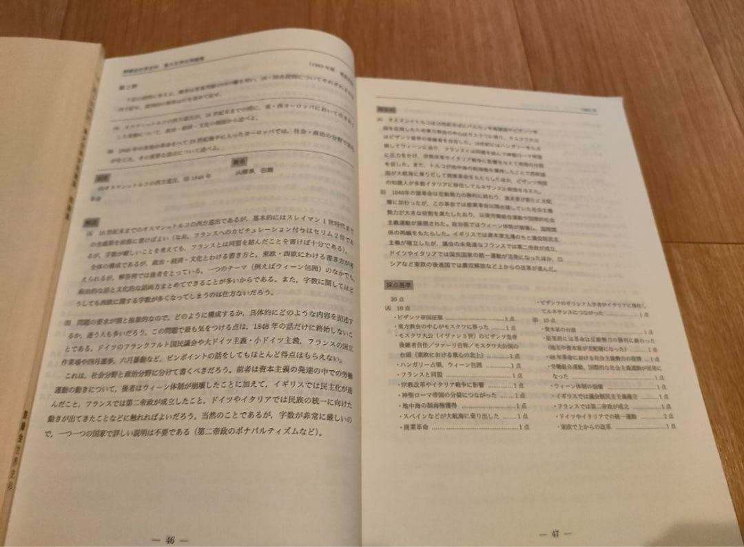 鉄緑会東大世界史問題集（解答編付き）