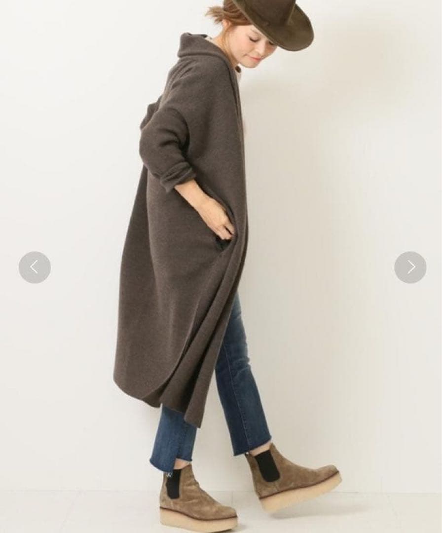 Deuxieme Classe スムースニットガウンコート
