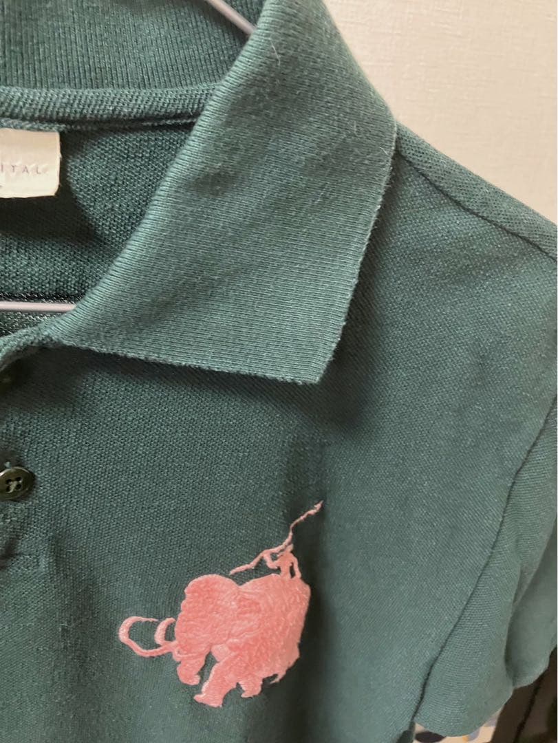 KAPITALキャピタル マンモス刺繍　鹿の子ポロシャツ 3/M相当