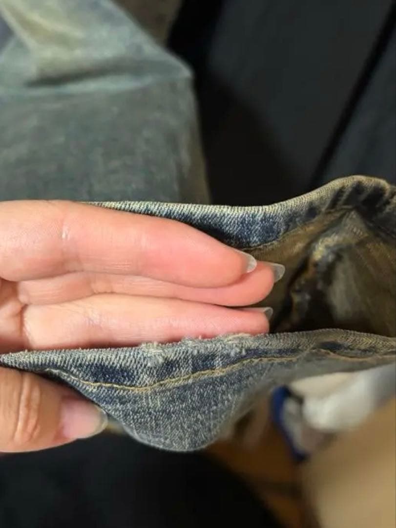 パンツ YILON SEMI FLARE DENIM WASH BLUE