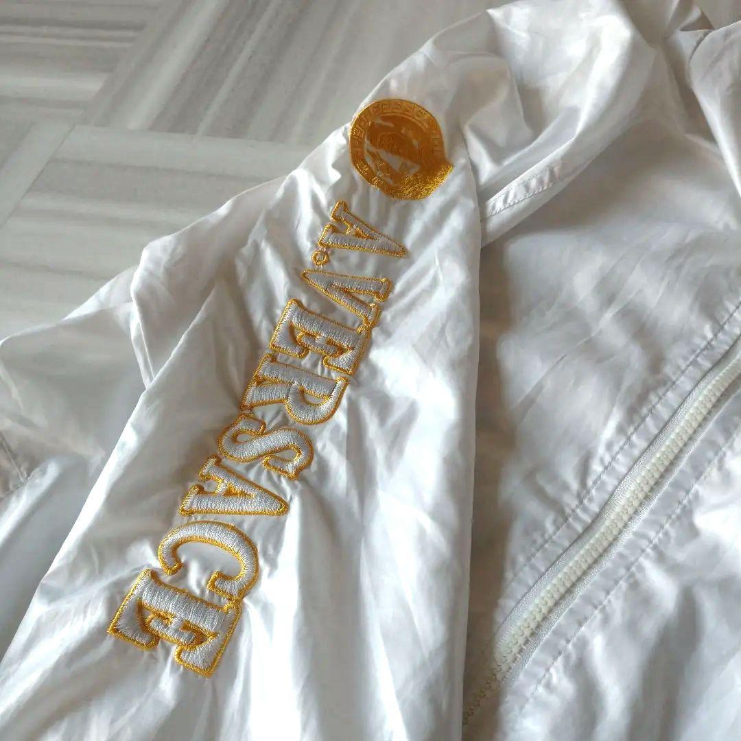 【レア】【美品】VERSACE　ヴェルサーチ　ナイロンホワイトジャケット