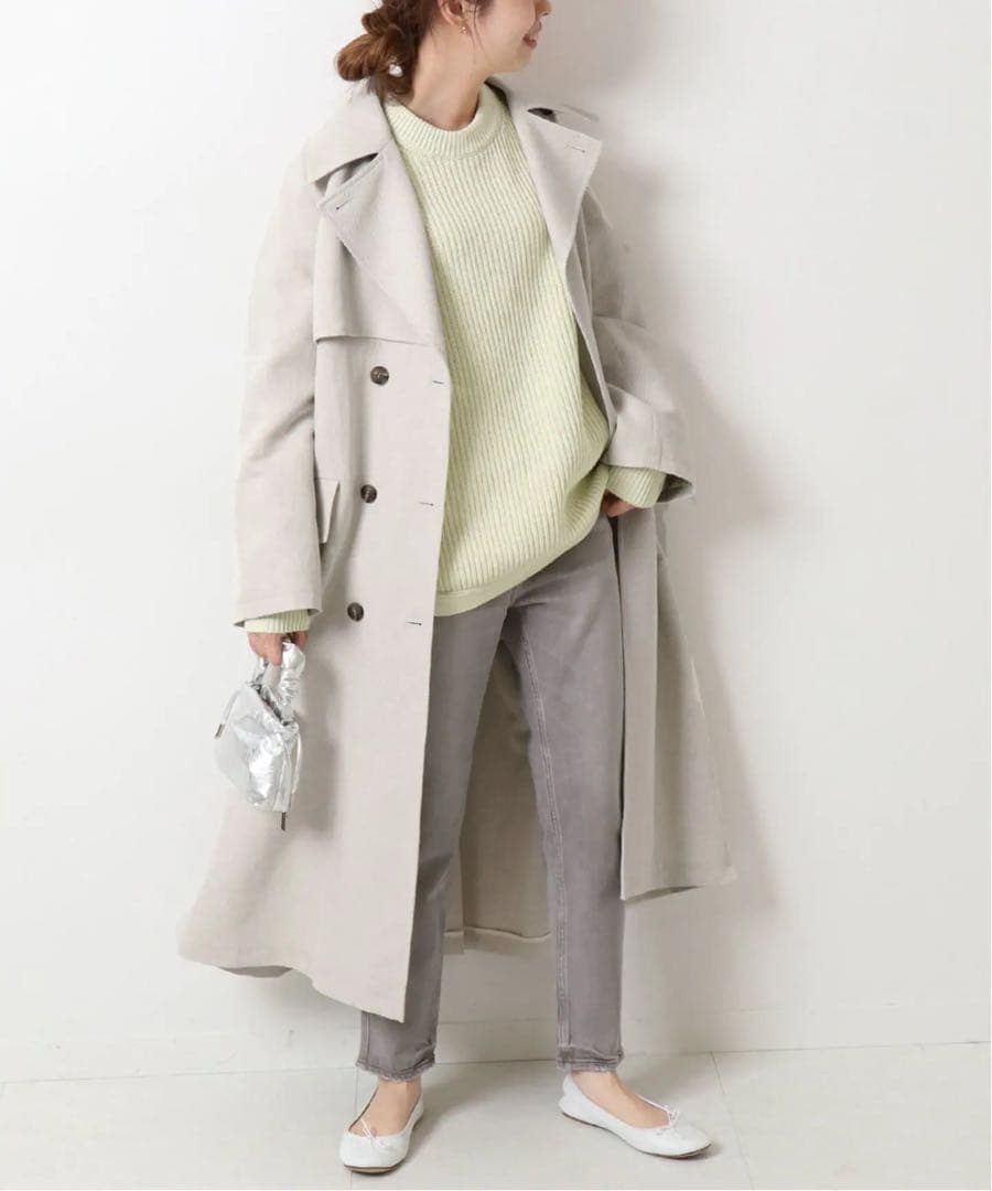 SpickandSpan✨定価3.4万円 リネン混　オーバーサイズ トレンチ