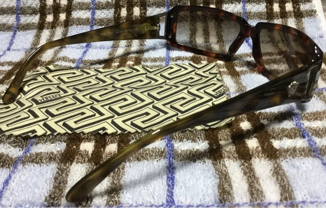 ヴェルサーチ メデューサ グレカ べっ甲柄 ブラウン グラデーション サングラス