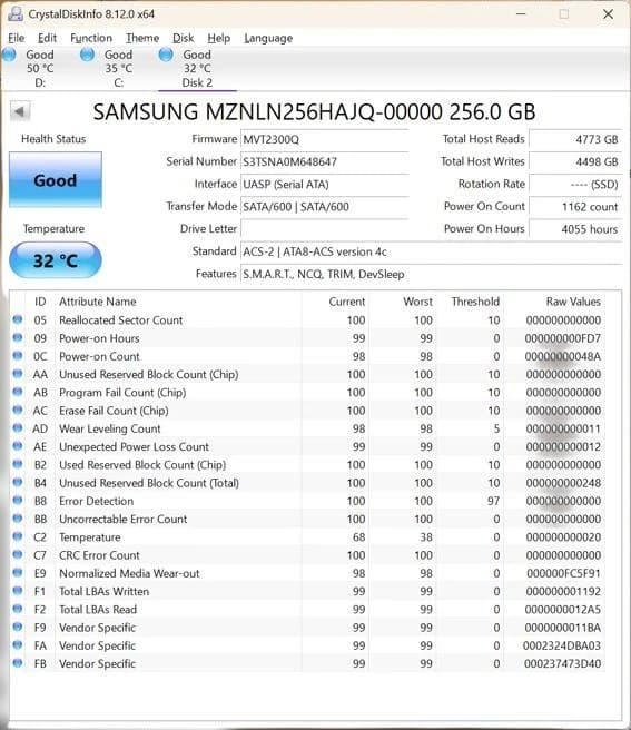 256GB M.2 SSD x 5枚