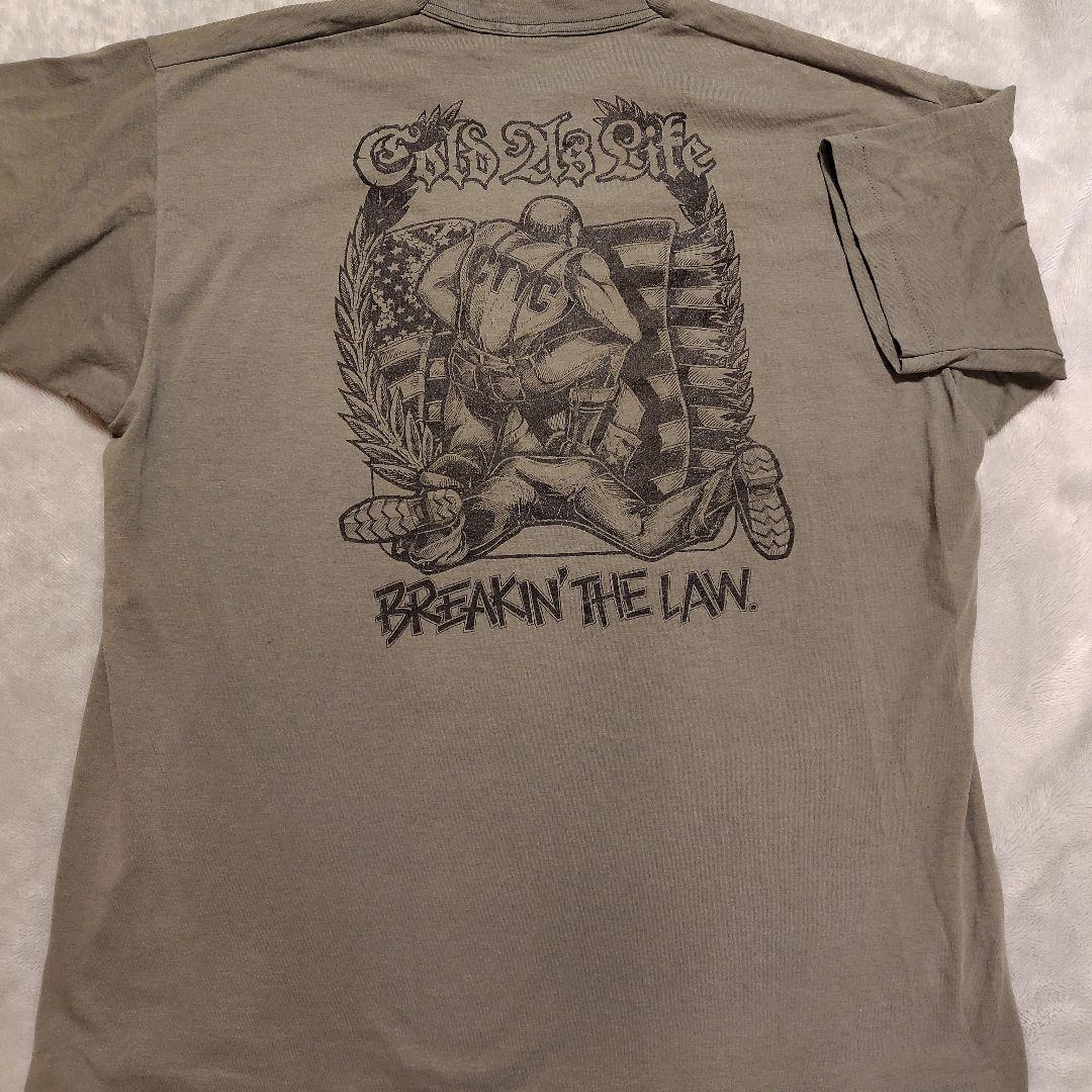 コールドアズライフ　Tシャツ サイズXL　グリーン　デトロイトハードコア
