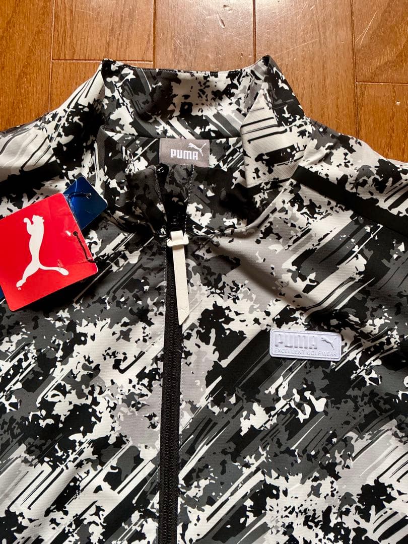 j*7様 PUMA プーマゴルフカモ柄長袖ウーブンブルゾンジャケットMタグ付き未