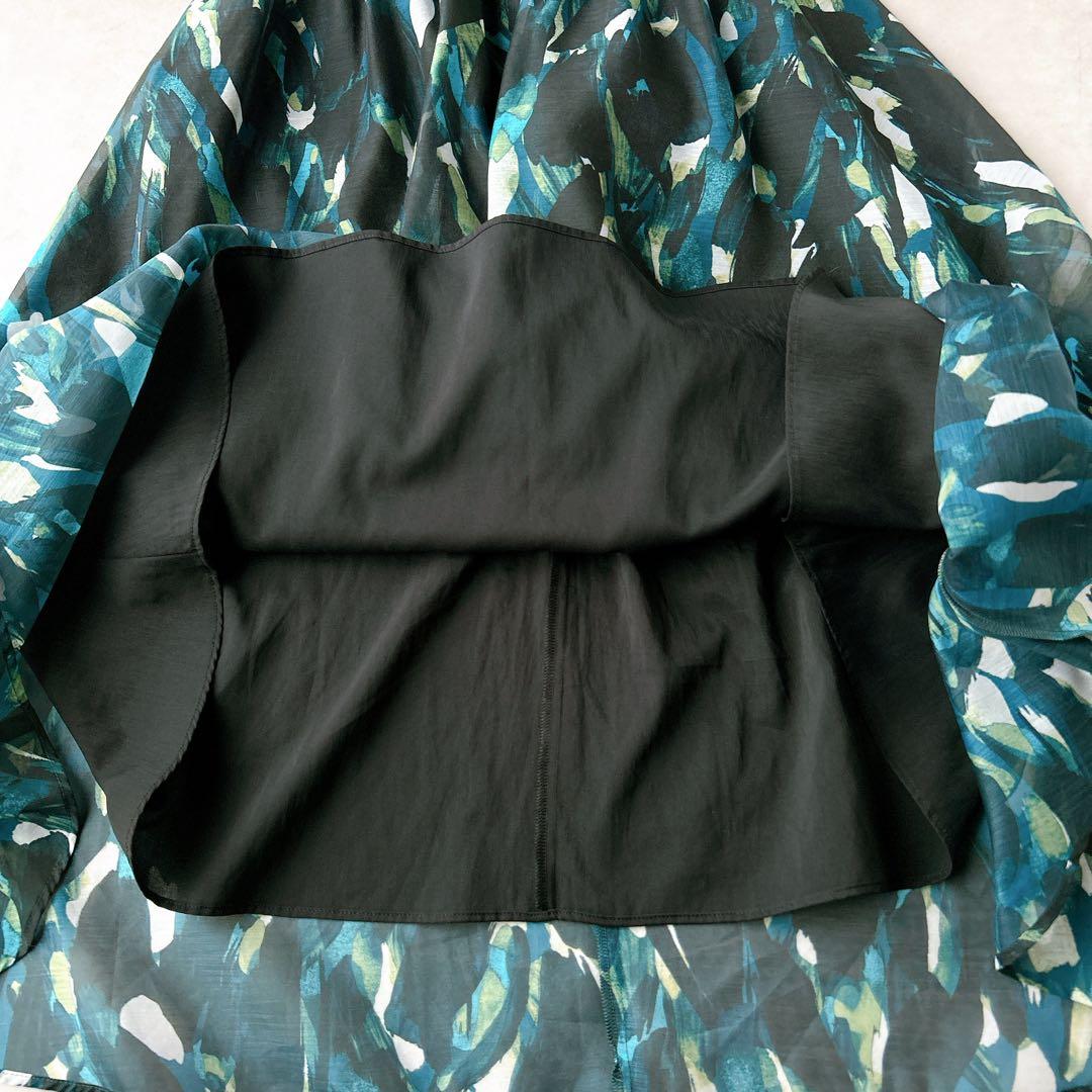 定価2万円☆24SS☆アナイ　ANAYI アートプリント　ギャザータックスカート