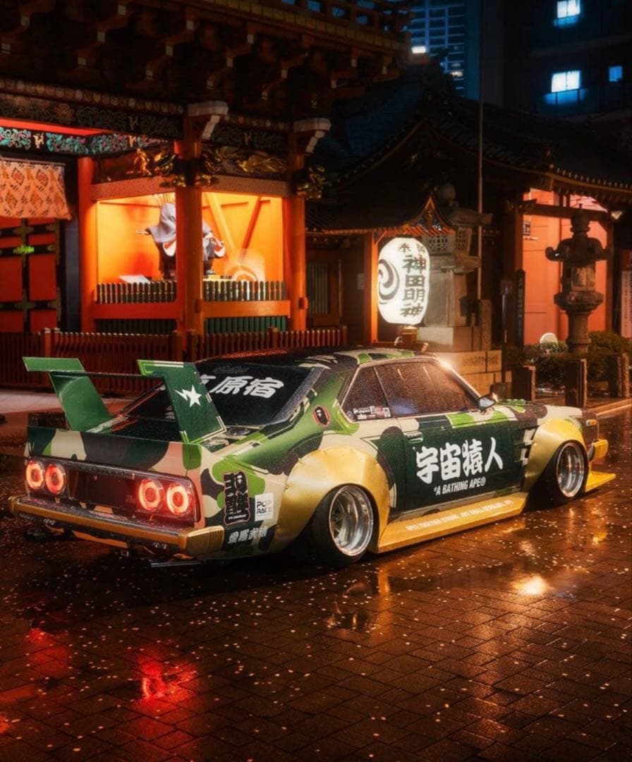 ミニカー NISSAN SKYLINE BAPE POP RACE Kaido Racer