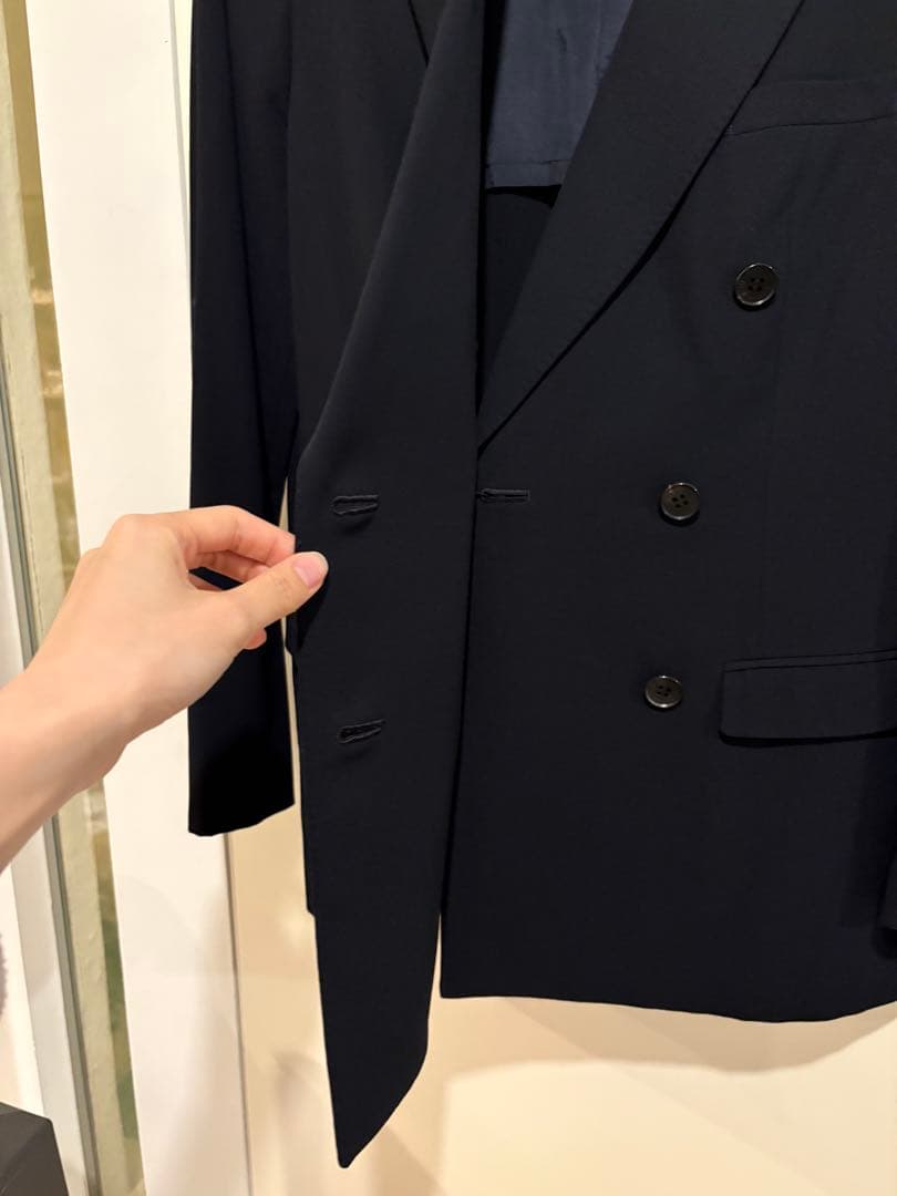 BURBERRY バーバリー　ダブルジャケット　ネイビー　S