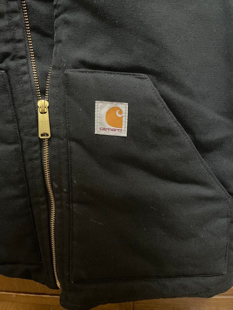 【美品】Carhartt V01 ダックベスト 黒 S メキシコ製