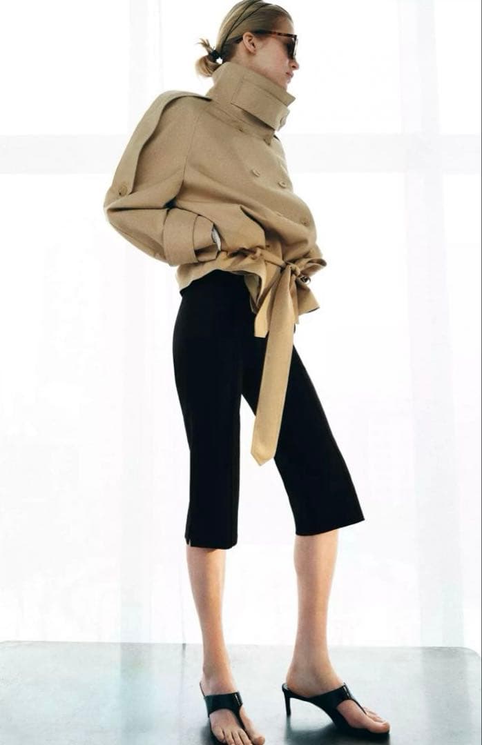 【ZARA】ザラS ショート丈ハイネックトレンチコート ZWCOLLECTION