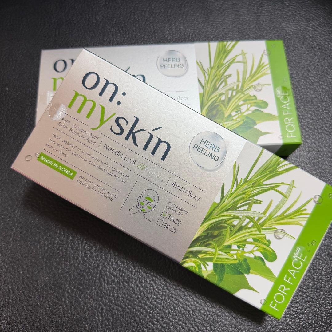 新品未使用　on my skin ２つセット　ハーブピーリング　顔用