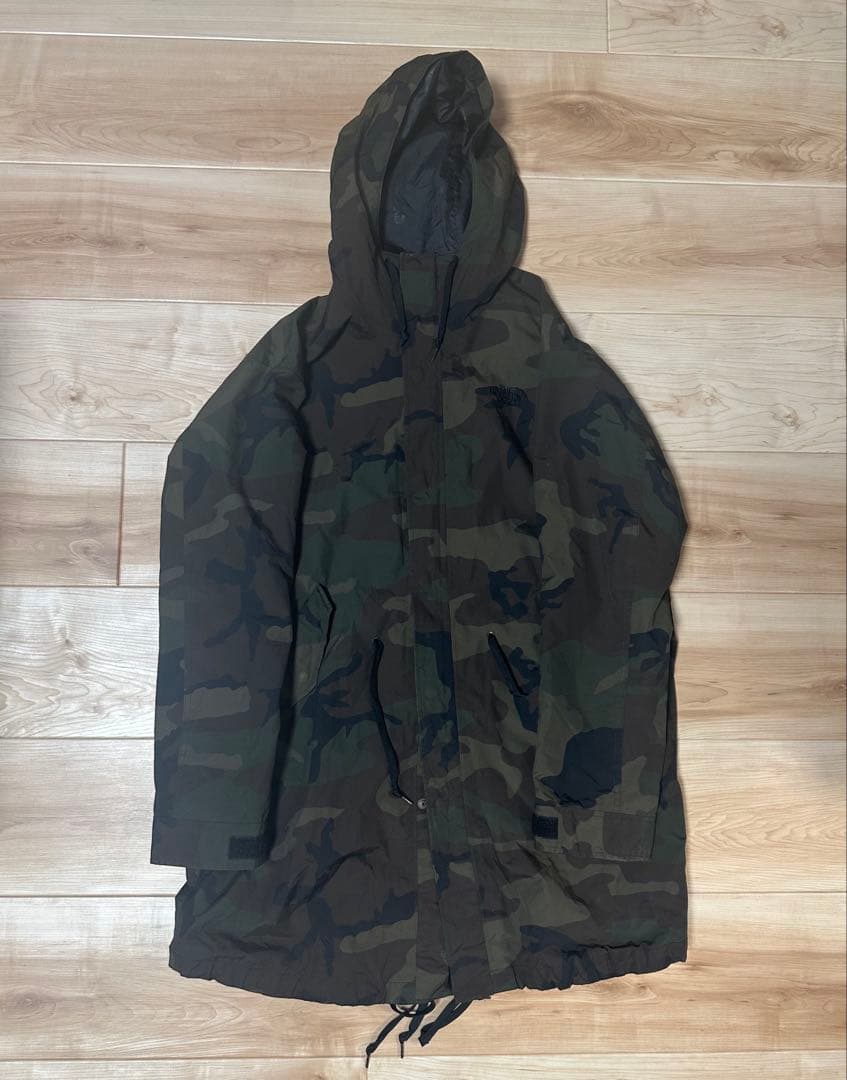 【THE NORTH FACE】カモフラ モッズコート M 【ダウン付き】