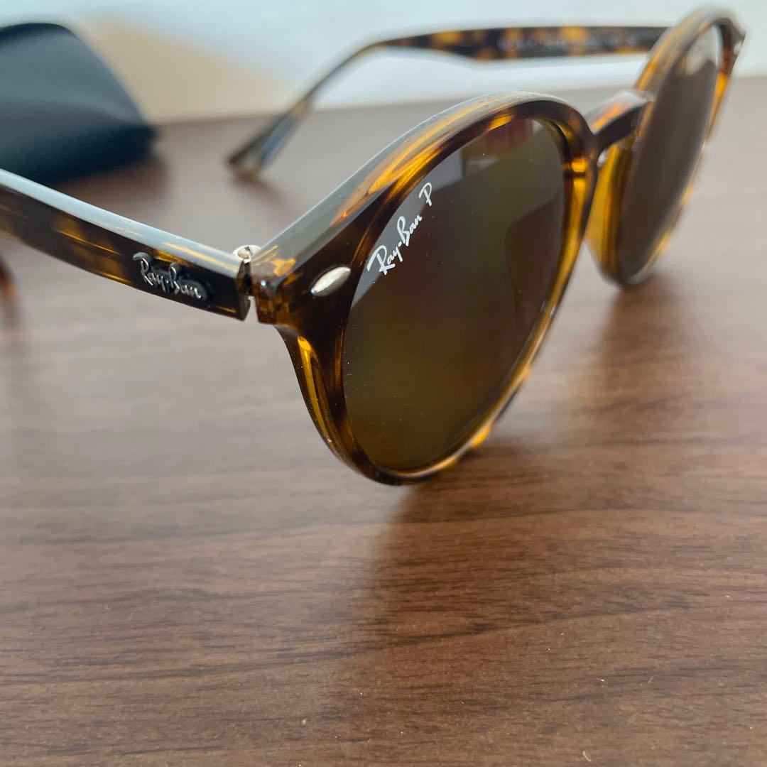 Ray-Ban ブラウン ラウンドサングラス ケース付き
