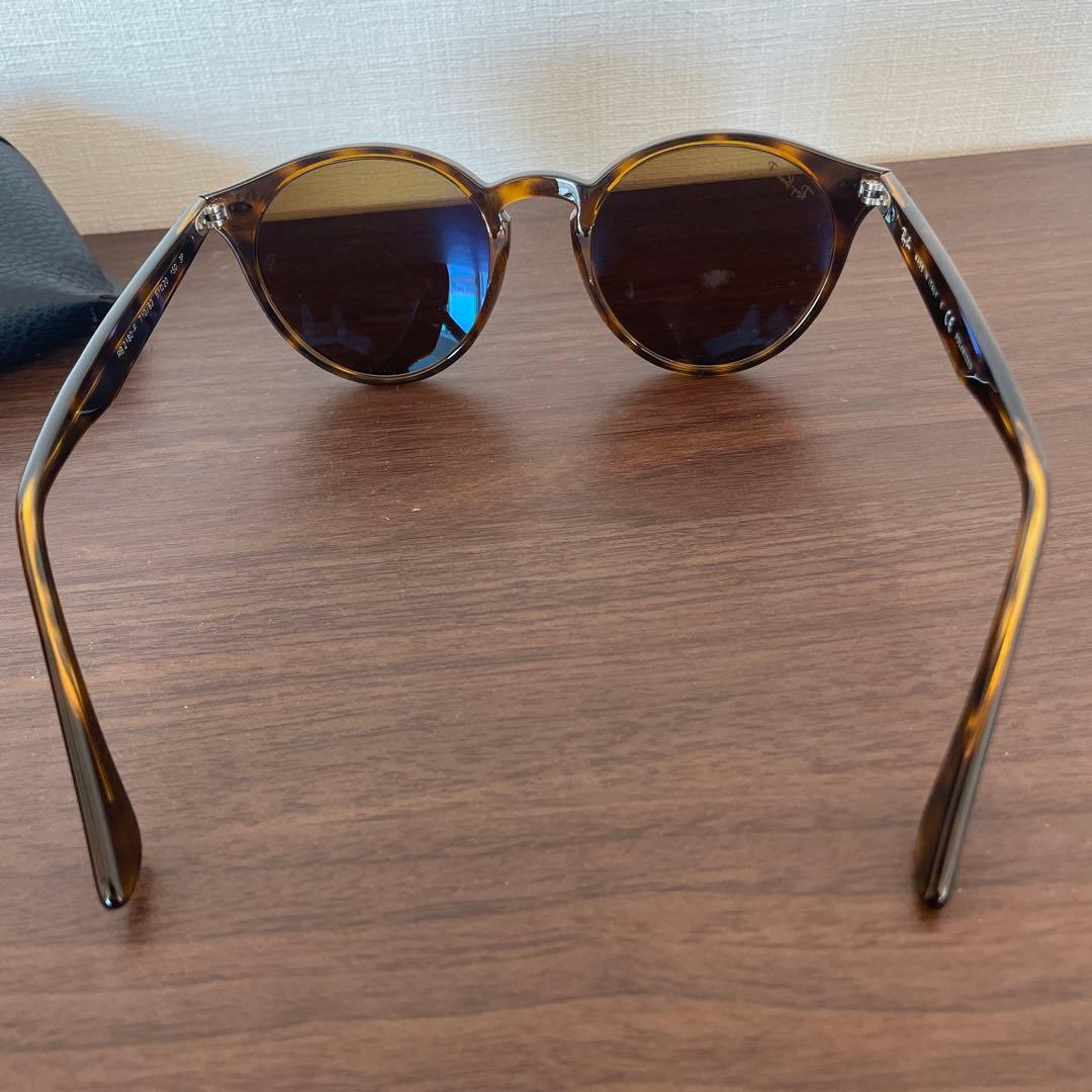 Ray-Ban ブラウン ラウンドサングラス ケース付き