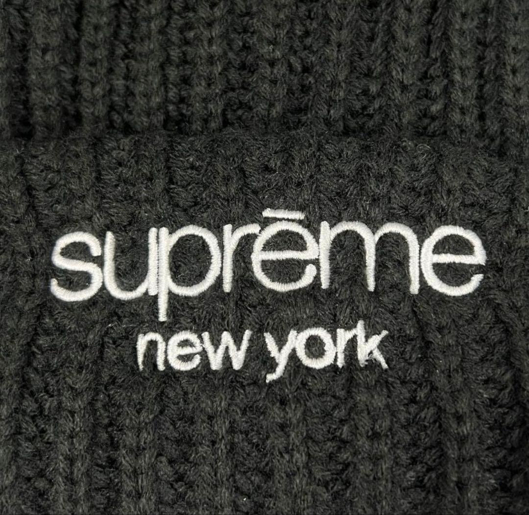 【新品】Chunky Rib Classic Logo Beanie ブラック