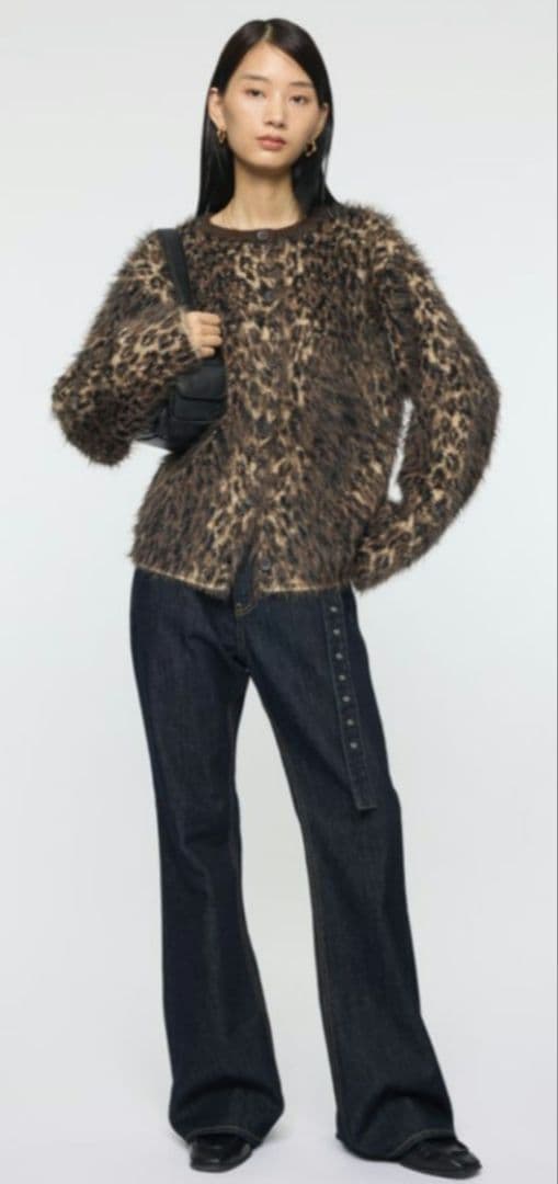 MOUSSY　BRUSHED LEOPARD カーディガン