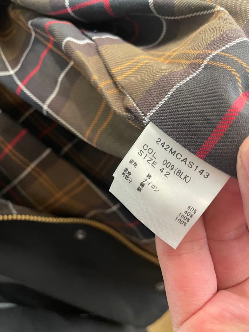 BARBOURx /別注トランスポート 【バックベント】入りタグ有　ノンオイル