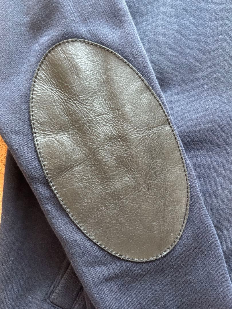 Maison Margiela14 レザー エルボーパッチ スウェット ブルゾン