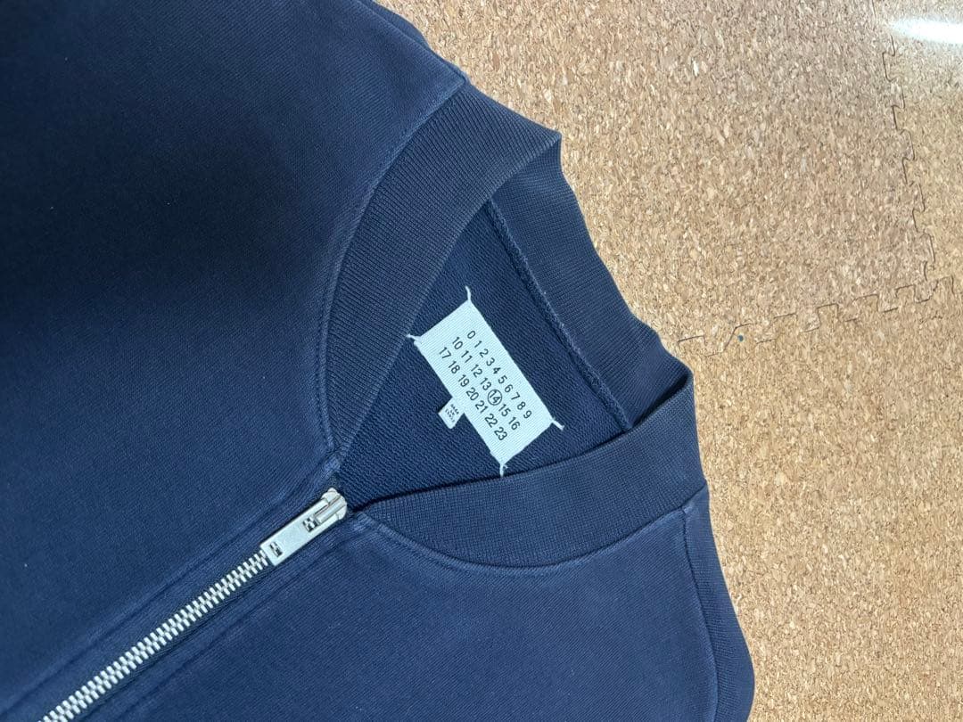 Maison Margiela14 レザー エルボーパッチ スウェット ブルゾン