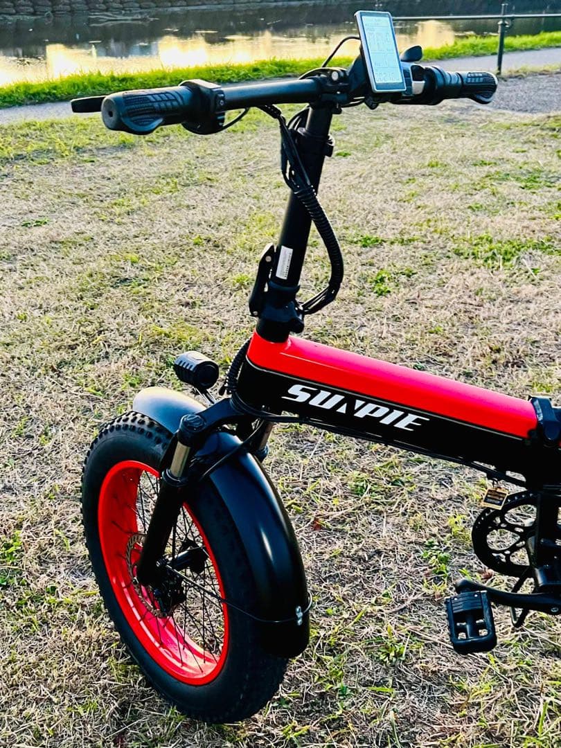SUYIE 電動アシスト自転車 赤黒　動作確認済み