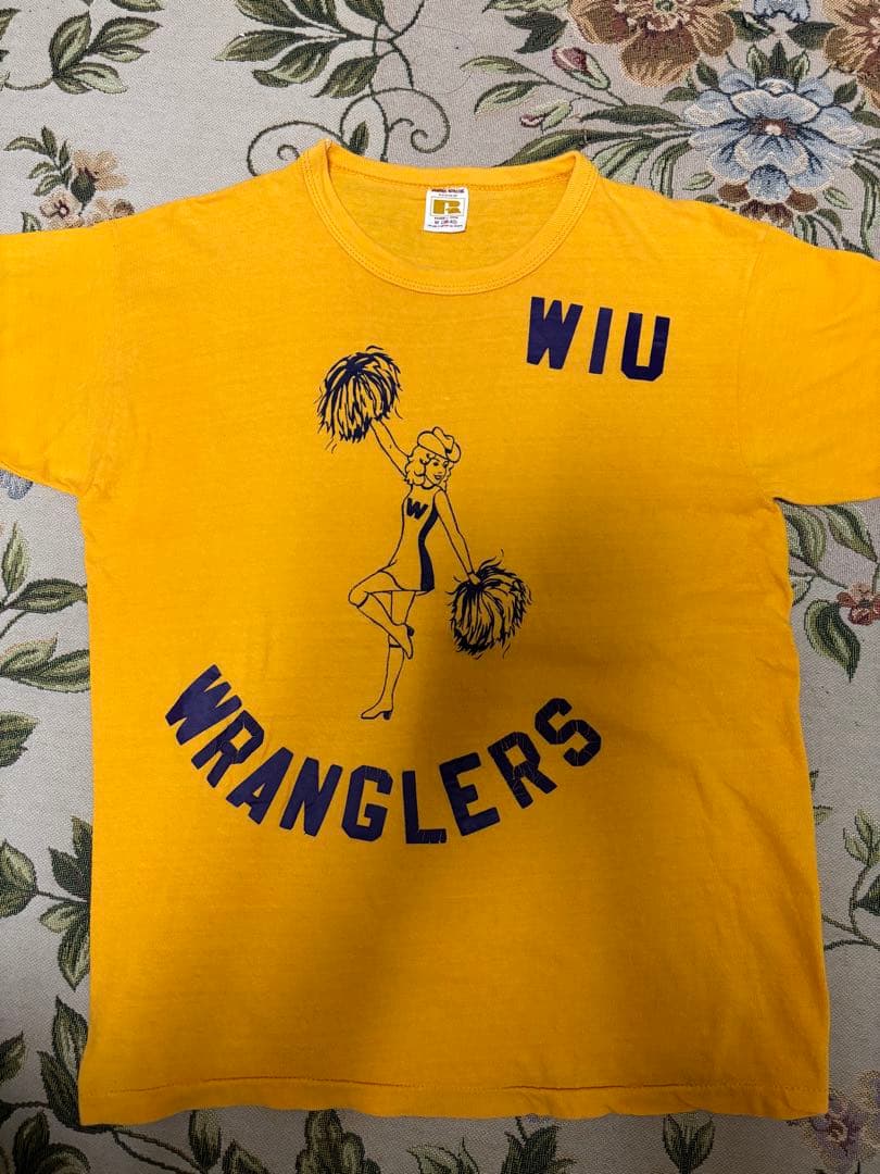 希少 美品 70年代 ビンテージtシャツ ラッセル M 金タグ USA製