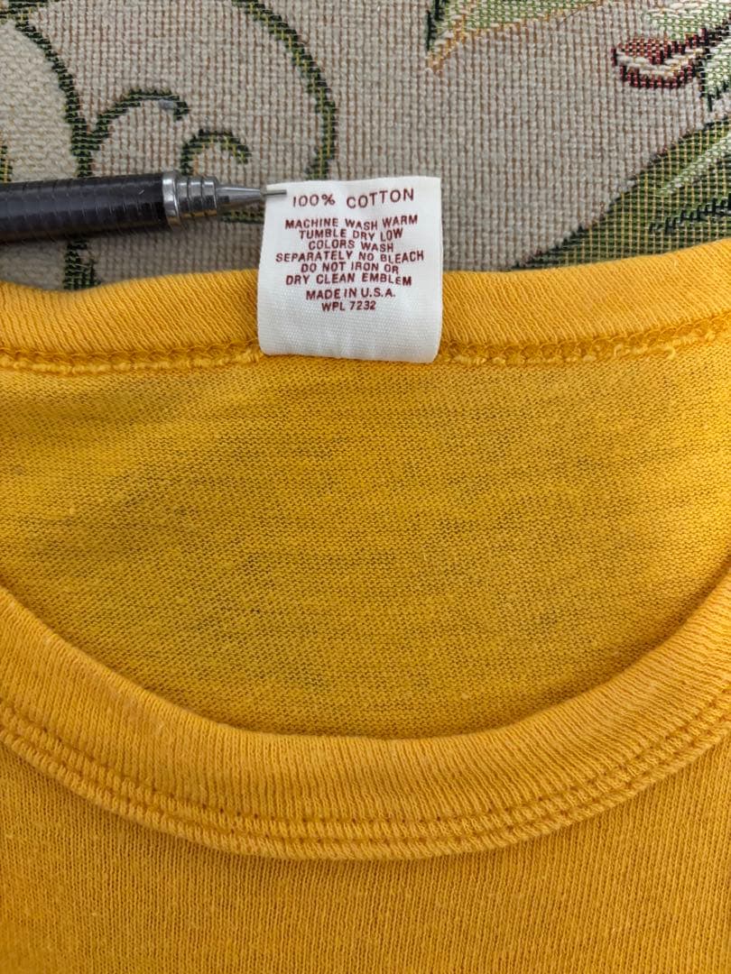 希少 美品 70年代 ビンテージtシャツ ラッセル M 金タグ USA製
