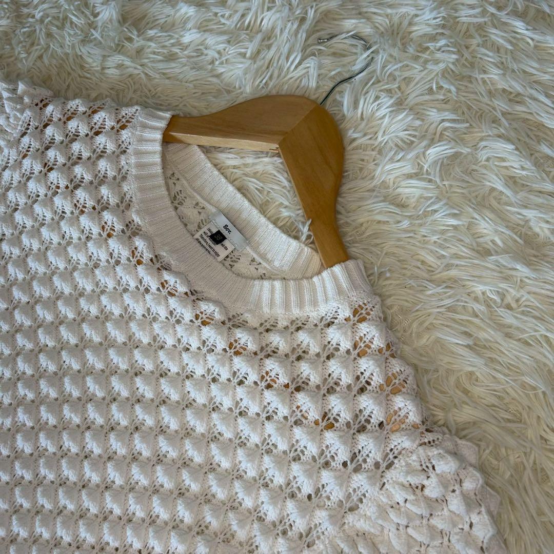 美品✨ ボリュームショルダーニット　ホイップニット　ソブ　近年モデル　半袖ニット