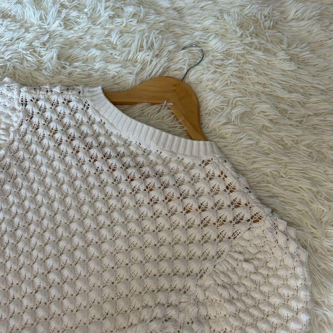 美品✨ ボリュームショルダーニット　ホイップニット　ソブ　近年モデル　半袖ニット