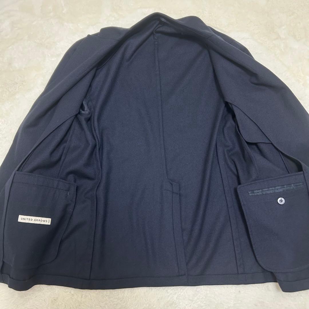 極美品✨ユナイテッドアローズ ストレッチ テーラードジャケット ネイビー XL