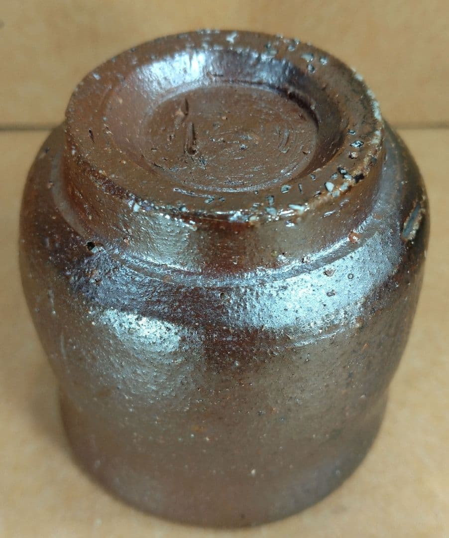 【本物保証】伊勢崎満 備前ぐい呑 栞 共布 共箱 未使用品 備前焼 その①