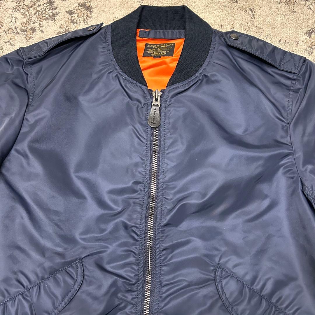 【希少2XL★美品】AVIREX　L-2A　フライトジャケット　ネイビー