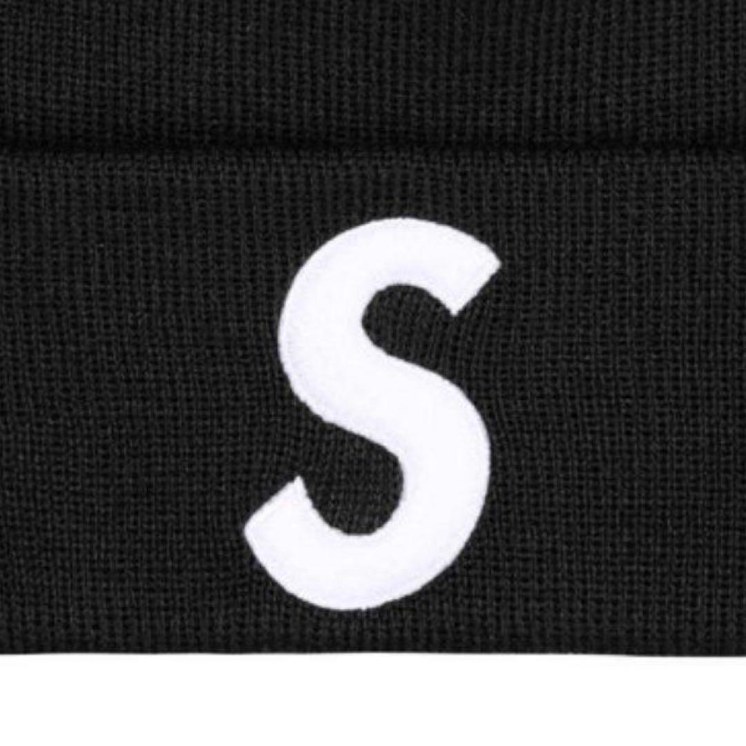 超美品 Supreme New Era ビーニー ニットキャップ 黒 Sロゴ