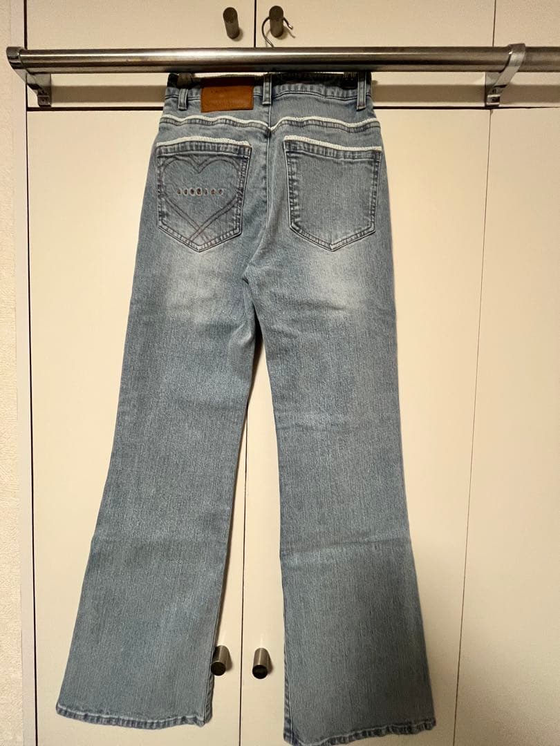 パンツ andmary Heart stitch denim light blue S