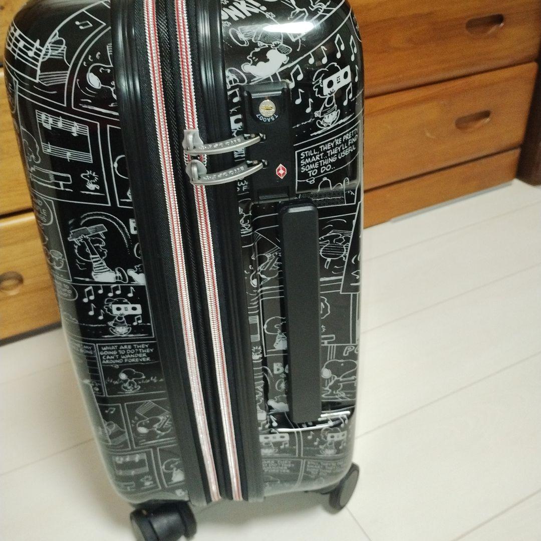 スヌーピー 中型キャリーカート　付属品付き　ブラック　スーツケース　旅行