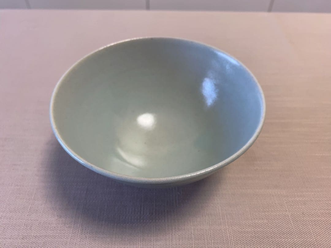 青磁：青瓷飯碗　海老ヶ瀬保　＜3客セット＞　作家物
