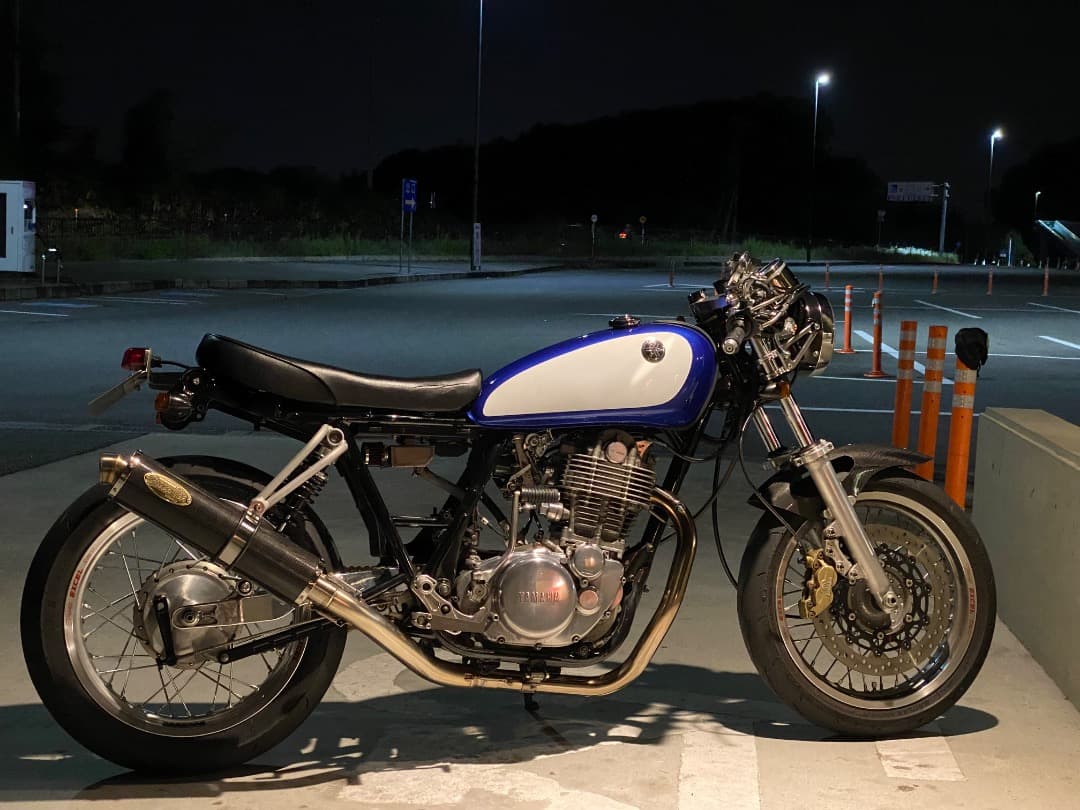 SR400 greentea グリーンティー　マフラー
