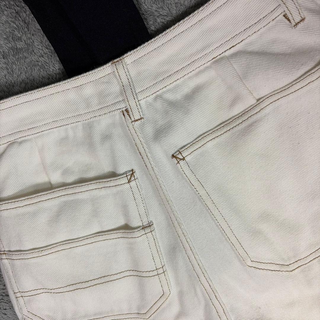 AMERI IMANE PAINTER PANTS 花柄 デニム パンツ M