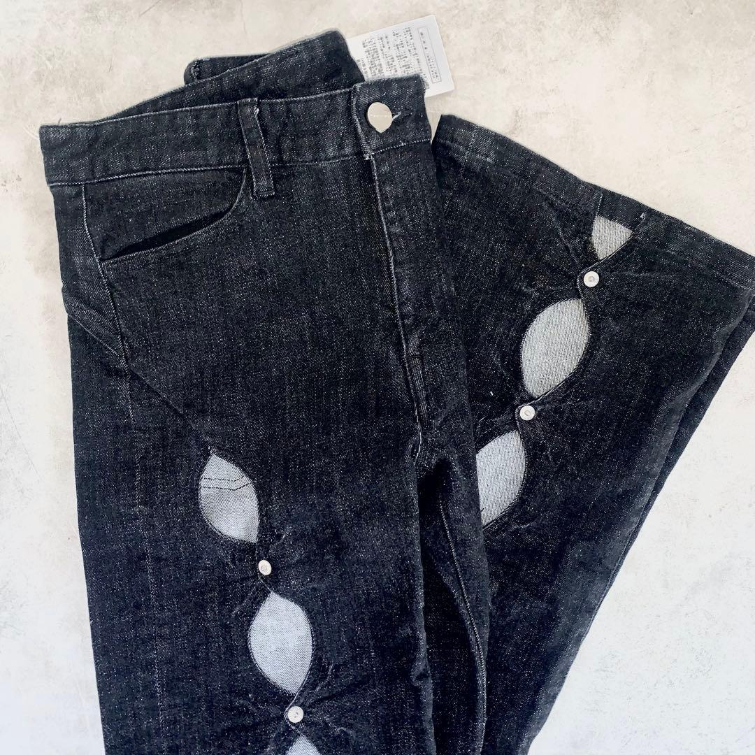 パンツ theredthread S cutting denim 1 black M