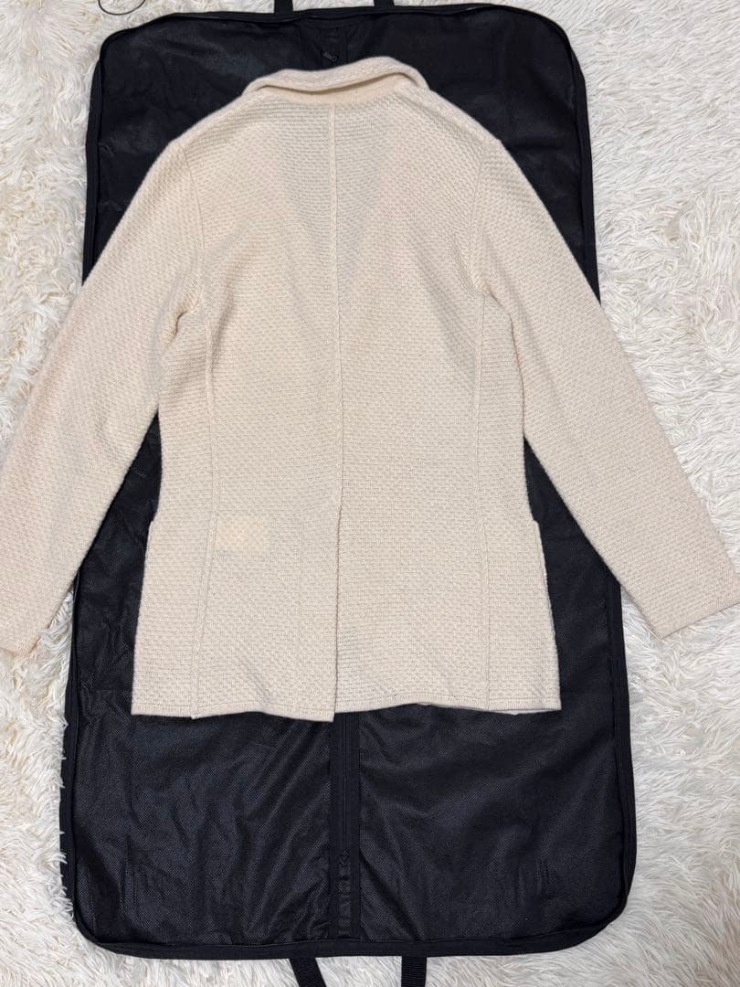 LARDINI　テーラードジャケット　ニットジャケット　白　S アルパカ混