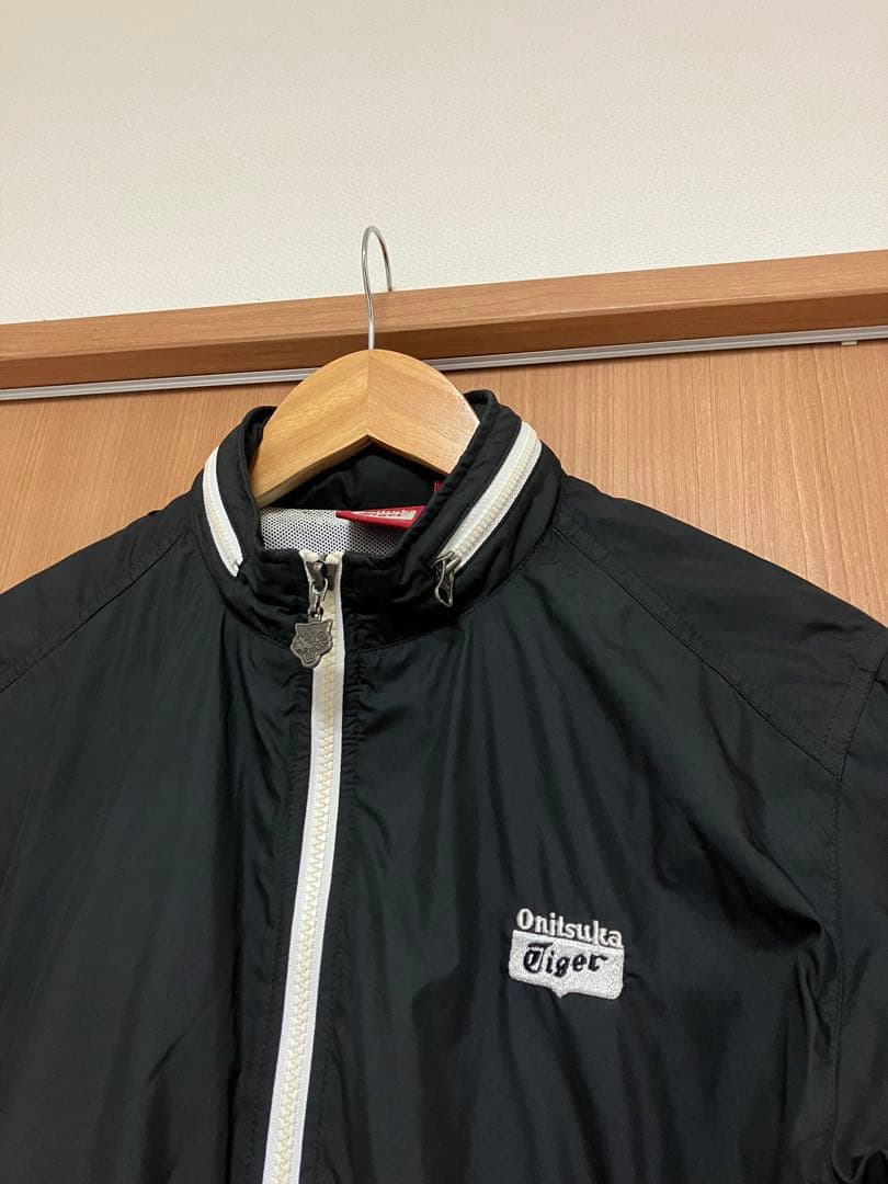 美品 Onitsuka Tiger ブルゾン ジャケット 黒 オニツカタイガー
