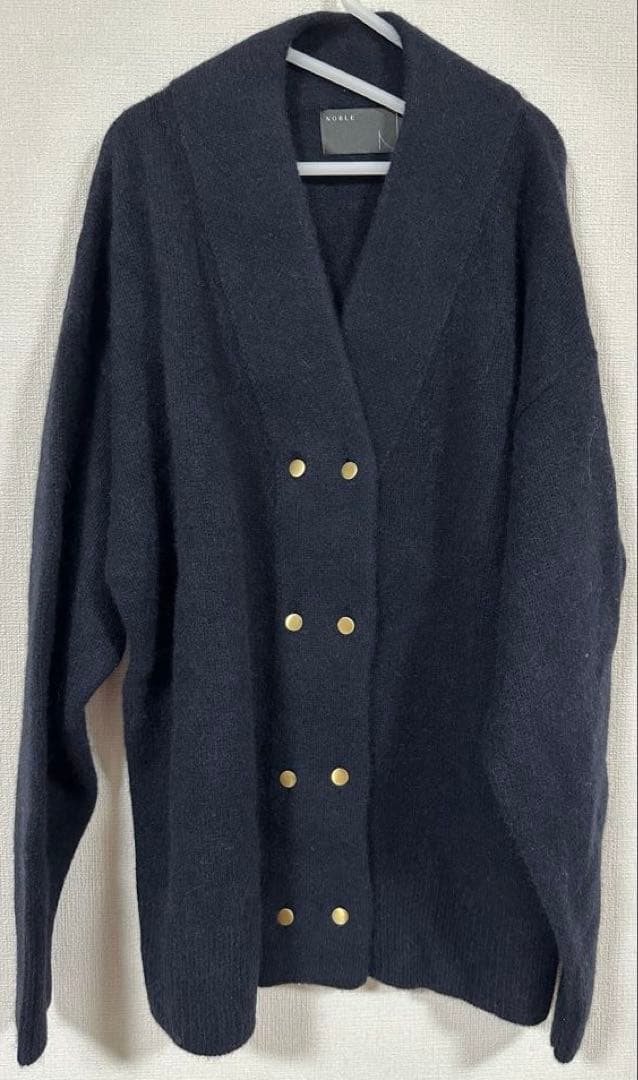24AW NOBLE ノーブル　ヤク100% ニットカーディガン　金ボタン